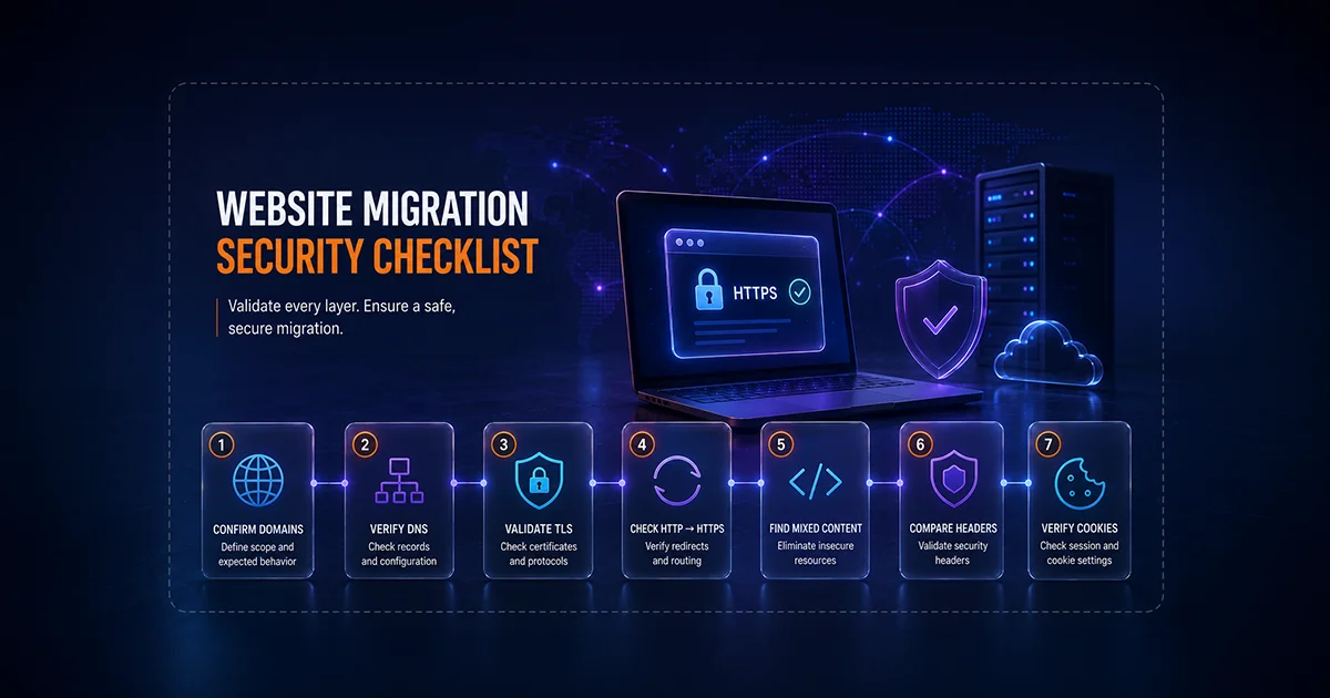 How to Validate Website Security After a Migration: DNS, TLS, Redirects, Headers, Cookies, and Exposed Files